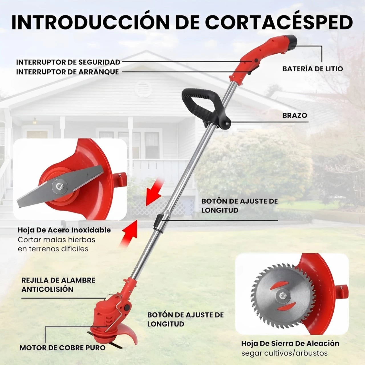 Cortadora Cesped Desbrozadora Pro